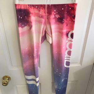 Aimn mid rise galaxy print leggings